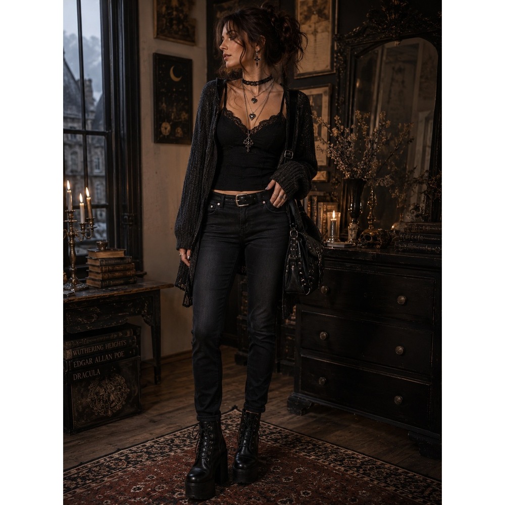 7 For All Mankind Womens Mid Rise Skinny‎ Coated Black Denim Jeans